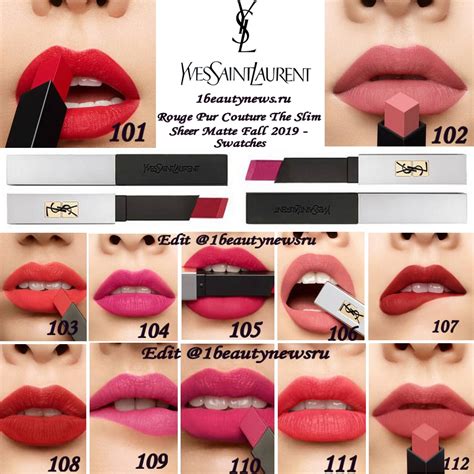 ysl rouge pur couture the slim sheer matte 107|ysl pur couture lipstick.